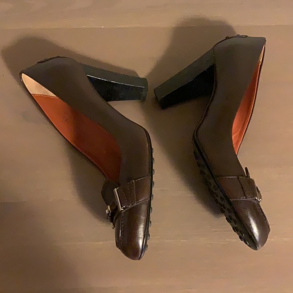 Tod’s “Jodie Morsetto” Brown Leather Pumps - Women’s Size 36.5 - Picture 7 of 9